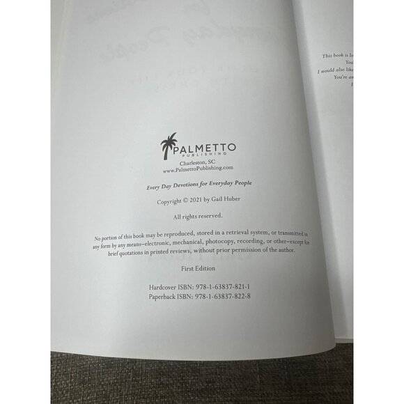 Every Day Devotions For Everyday People Signed By Gail Huber Hardcover - Picture 4 of 5